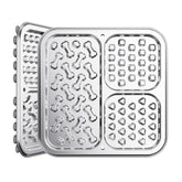 kactoily tapis de léchage en acier inoxydable avec ventouses solides pour chiens et chats