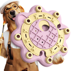 Jouet puzzle KADTC 3 niveaux en rose, stimulation mentale pour chien.
