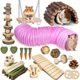 Kagoty tunnel rose extensible: stimulation de l'exploration du hamster.