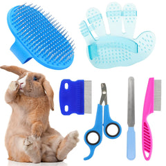 KALAMANDA kit toilettage lapin 6 en 1 – ensemble complet pour le pelage et les ongles.