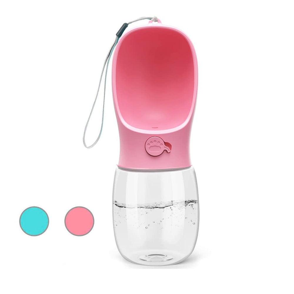 Kalimdor Bouteille eau chien rose 12oz, pratique pour les sorties.