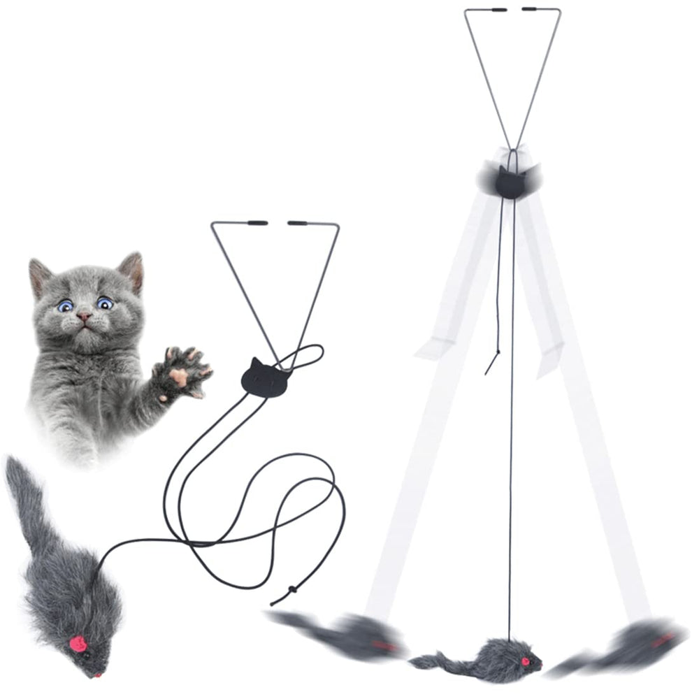 Kalimdor jouet chat plume suspendu pour stimulation et divertissement intérieur.