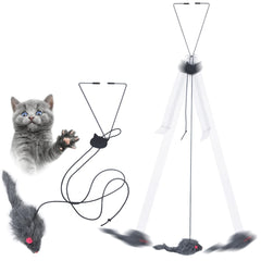 Kalimdor jouet chat plume suspendu pour stimulation et divertissement intérieur.