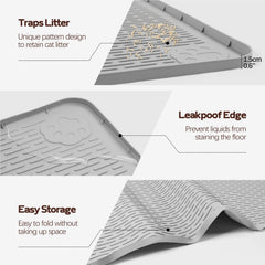 Kalolary Tapis Litière Chat impermeable etanche protège sols des liquides.