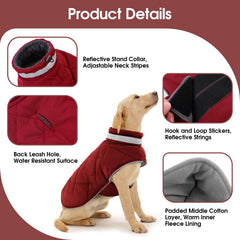 Veste doudoune Kama Bridal pour chien rouge, enfFilage simple et pratique.