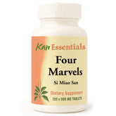 Kan Herb Four Marvels: emballage clair montrant les tablettes faciles à doser.