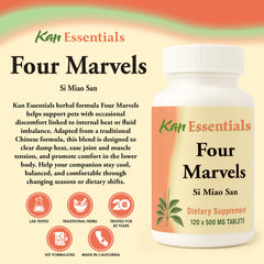 Kan Herb Four Marvels: prise par chien et chat pour une routine facile.