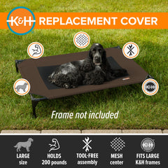 Installation rapide sans outils pour remplacer la housse K&H Pet Cot.