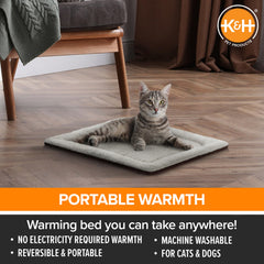 Tapis K&H auto-chauffant, côté recto-verso pour varier l’aspect.