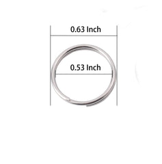 KANSPHY: anneaux inox robustes 16 mm pour chiens et chats, usage quotidien.
