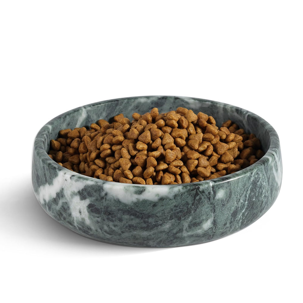 Bol Karibiber en marbre vert, stable pour chien.