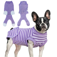 Karoku tenue rétablissement chien violet protège les plaies et offre mobilité.