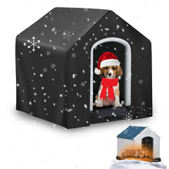 Kasla couverture maison chien hiver grand protège l'habitat extérieur des intempéries