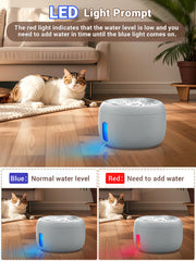 Kastty fontaine-chat-lumiere-interne: lumière intégrée facilite la surveillance nocturne.