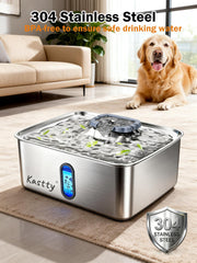 Kastty fontaine eau chien filtration 5 couches pour eau plus propre