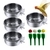Kathson bols en acier inoxydable pour oiseaux – ensemble durable.