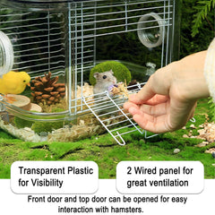 Cage Kathson transport hamsters portable, idéale pour voyager avec votre petit animal.