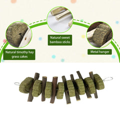 Kathson gateau herbe Timothy naturel, snack sain pour rongeurs curieux.