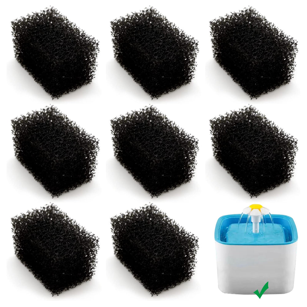 Éponges pré-filtre Katlikatqi pour fontaine chat 2,5 L, filtration simple pour eau plus claire.