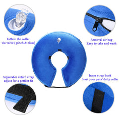 Réglage Velcro facile sur le collier gonflable Katoggy pour un ajustement sûr.