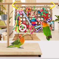 Katumo: jouet suspendu avec crochets acryliques, installation facile dans la cage.