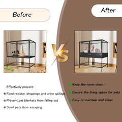 Katywixu barrière ajustable 16-30 pouces, s'adapte à la plupart cages petits animaux.