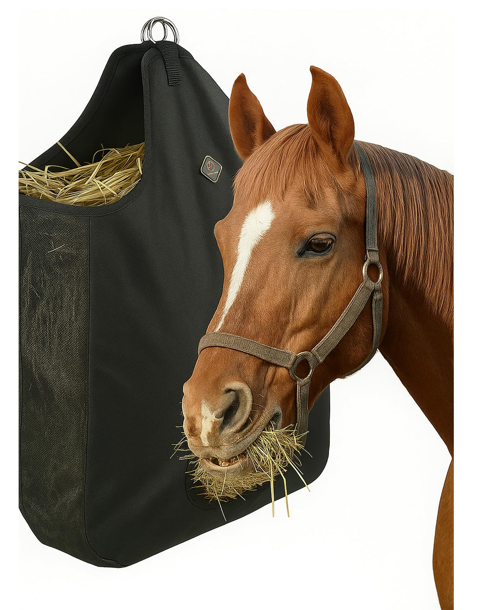 Kavallerie Sac à foin cheval grand 19×12×20, capacité pratique pour longues sessions.