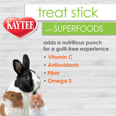 Kaytee Bâtonnet friandise Épinards et Kale, stimule la mastication et l'activité.