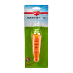 Kaytee Bunny Flip-N-Toss Carotte: jouet stimulant l'activité du lapin et plaisir de manipulation.