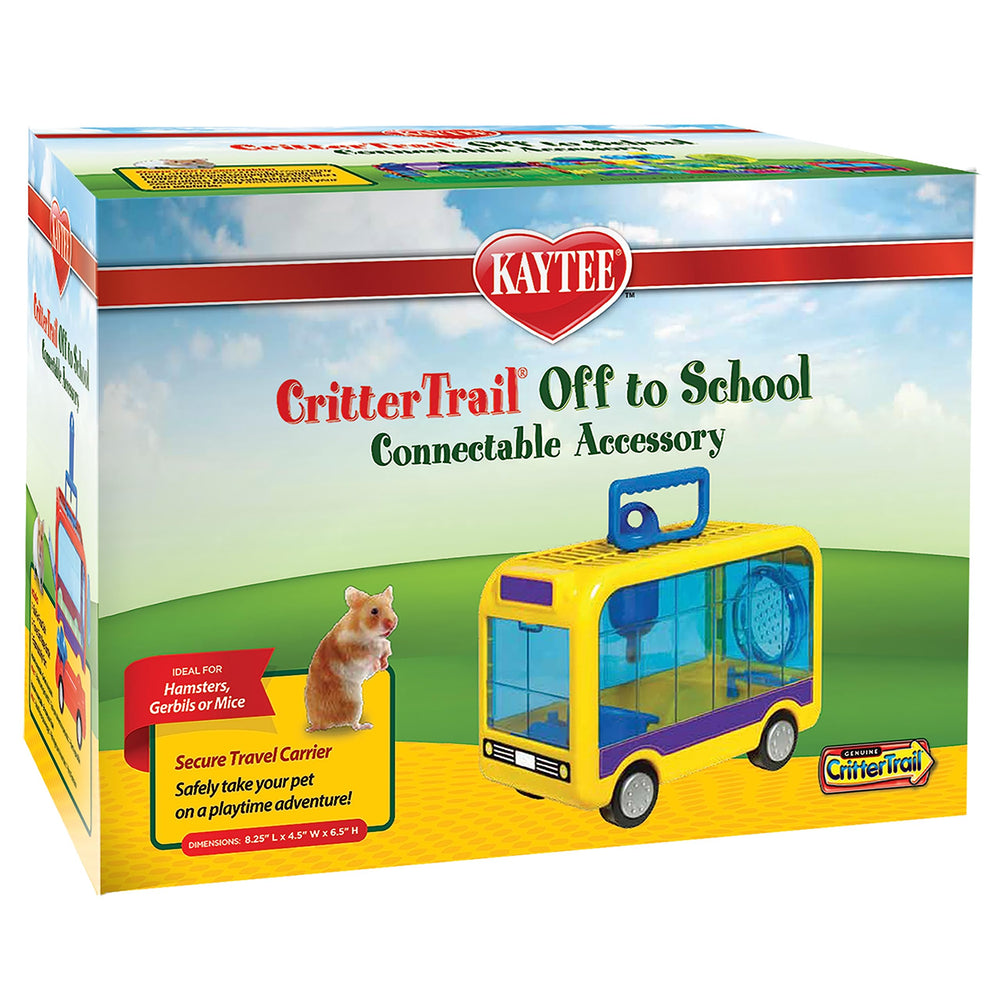Kaytee CritterTrail Off-To-School avec roues réelles pour des jeux après les cours.