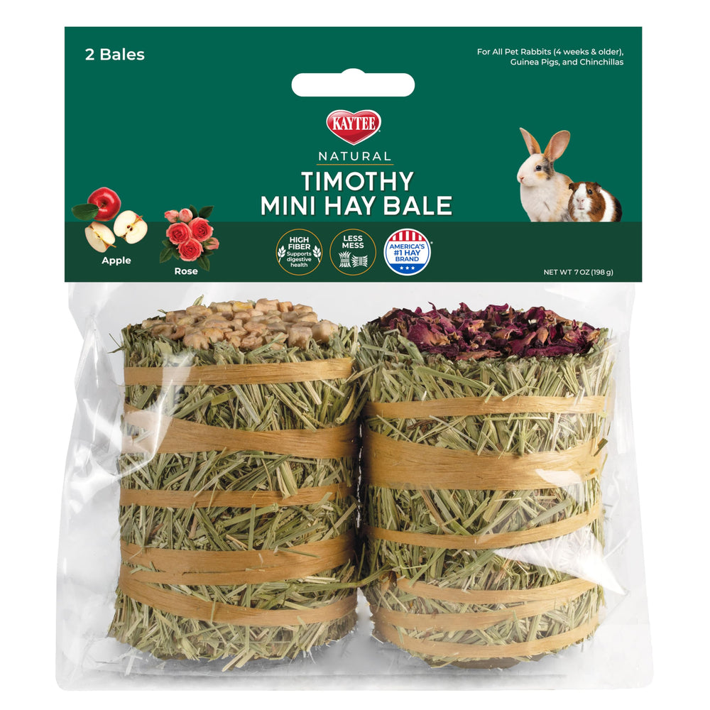 Kaytee Field+Forest mini foin bales pomme, lot deux paquets pour varier le goût.