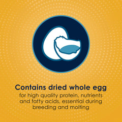 Kaytee Forti-Diet Pro Health oméga-3 et antioxydants soutenant le cerveau et le plumage.