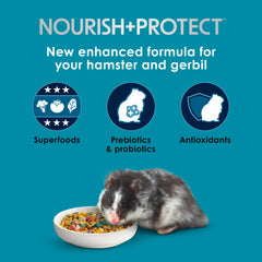 Kaytee Forti-Diet Pro pellets égaux, portions équilibrées pour hamster et gerbille.
