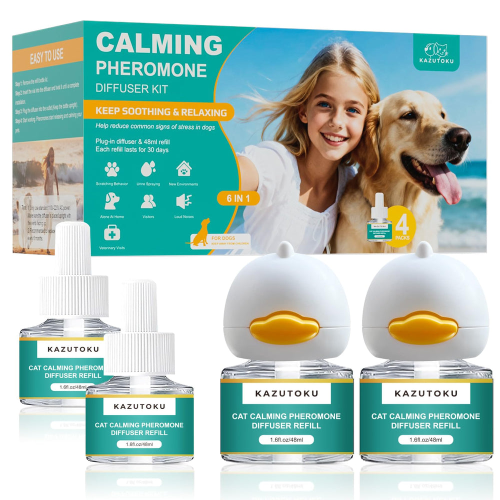 Kazutoku diffuseur de phéromones chien apaisement potentiel lors de situations stressantes.