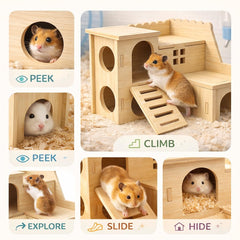Kcrygogo hutte bois petits animaux, nid douillet et endroit sûr.