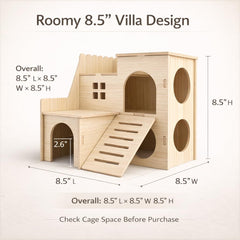 Kcrygogo-structure-double-etages-hamster: espace intérieur spacieux pour repos et jeux.