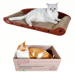 KEBKE canapé-grattoir chat 30 po, espace de repos et griffage robuste.