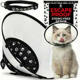Cône de récupération Kedi Cats Solutions pour chat noir petit, soutien en récupération.