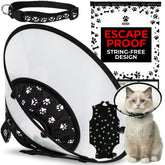 Kedi Cats Solutions kit cône récupération chat ensemble, confort durable pendant la convalescence.