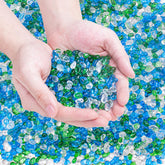 Keedolla galets verre betta vert mix, décor naturel pour aquarium.