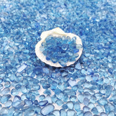 Keedolla galets verre mer bleu clair pour aquarium, brillance naturelle et sans danger.