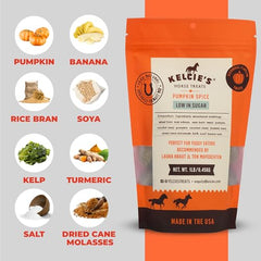 Kelcies Pumpkin Spice friandise cheval – texture croustillante idéale pour récompenser.
