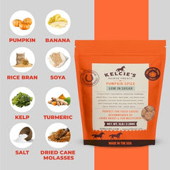Des morceaux de fruits réels dans Kelcies Pumpkin Spice, arôme attrayant pour le cheval.