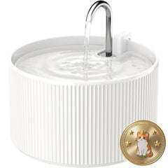 Kenepet fontaine d'eau en céramique 2,2 L, réservoir stable pour animaux.