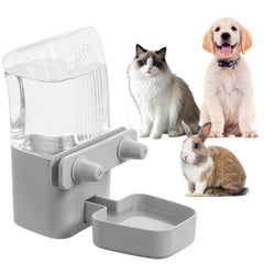 Kenond distributeur eau lapin 50oz, vue extérieure, eau accessible sans ouvrir la cage.
