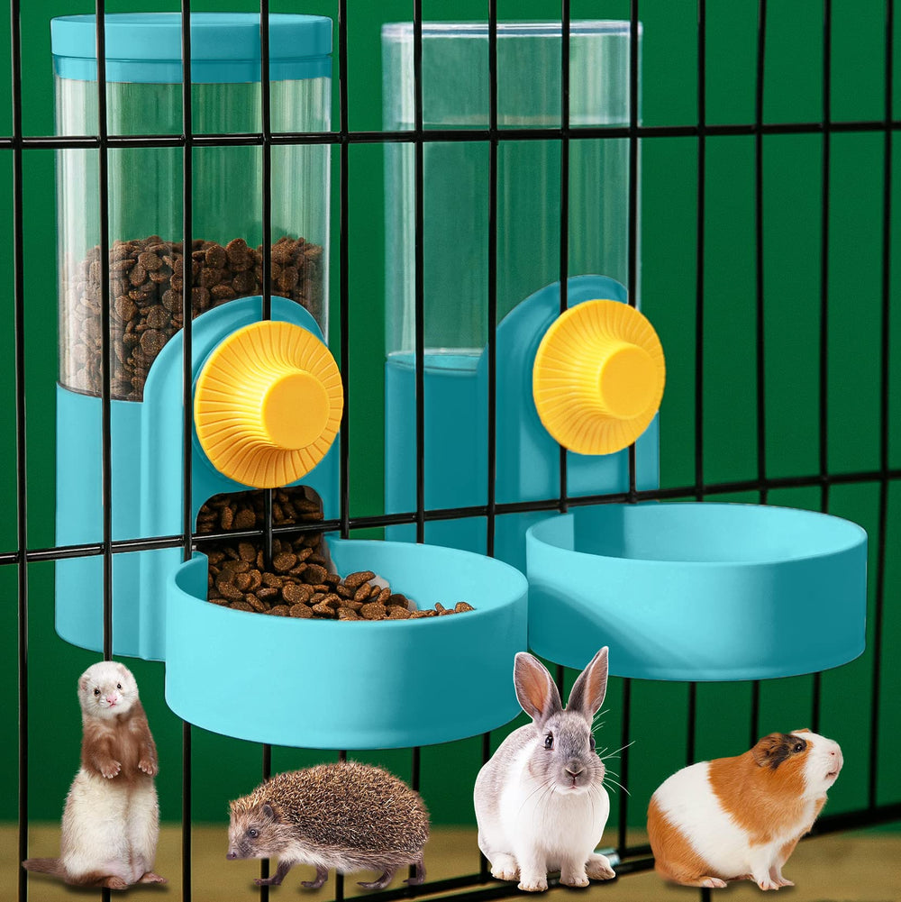 Kenond distributeur suspendu double-face pour cage: accès facile à nourriture et eau.