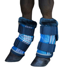 Bottes anti-moustiques Kensington pour cheval miniature, bleu Kentucky, protection fiable.