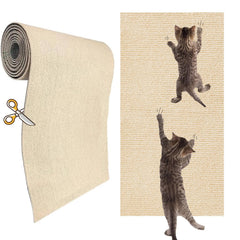 KEYIDE grattoir mural auto-adhesif beige pour chats, pratique et sûr pour votre intérieur.