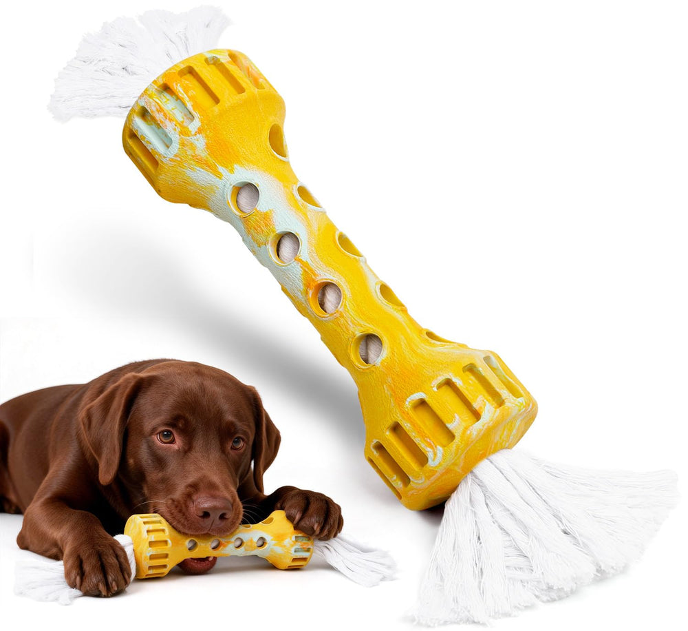 Jouet KGPERGU indestructible en caoutchouc naturel pour chiens robustes.
