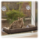 K\u0026H EZ Mount Bolster: banc de fenêtre pour chat grand, confort et vue stimulante.